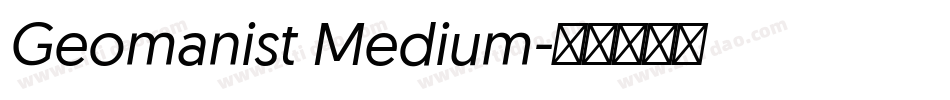 Geomanist Medium字体转换